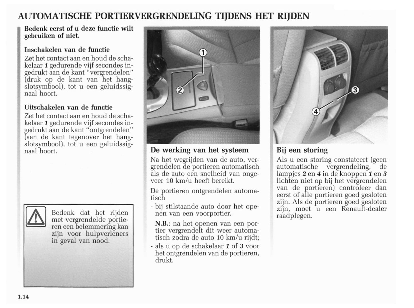 2001-2002 Renault Vel Satis Bedienungsanleitung | Niederländisch