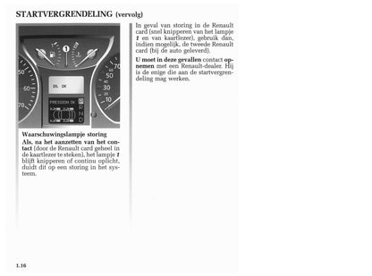 2001-2002 Renault Vel Satis Bedienungsanleitung | Niederländisch