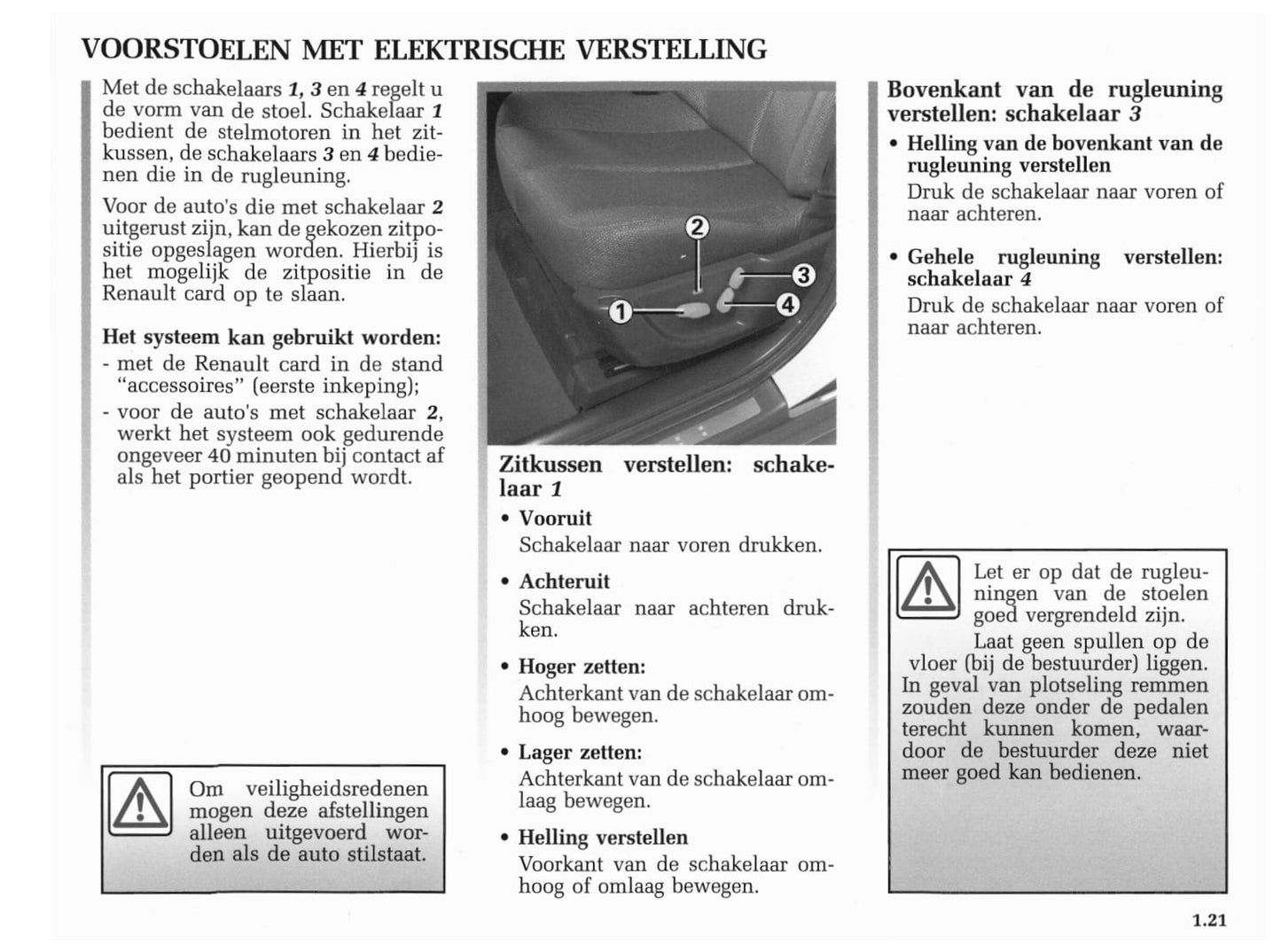 2001-2002 Renault Vel Satis Bedienungsanleitung | Niederländisch