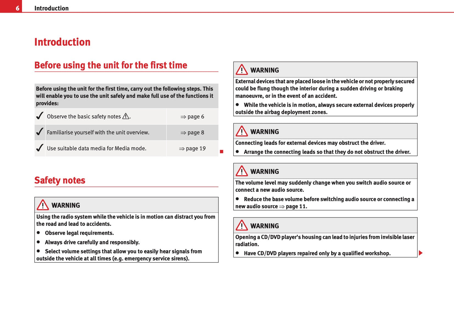 Seat Sound System 1.0 Owners Manual