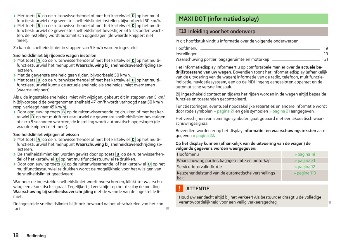 2012-2013 Skoda Octavia Owner's Manual | Dutch