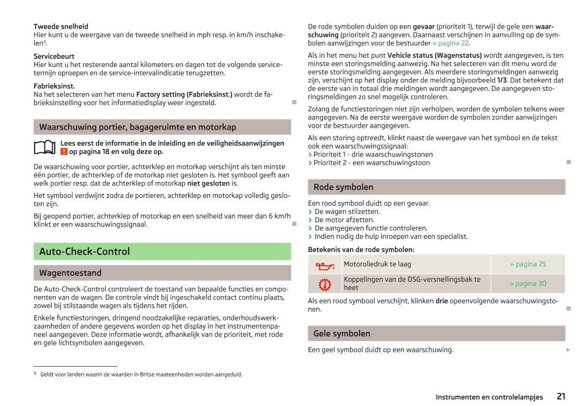 2012-2013 Skoda Octavia Owner's Manual | Dutch