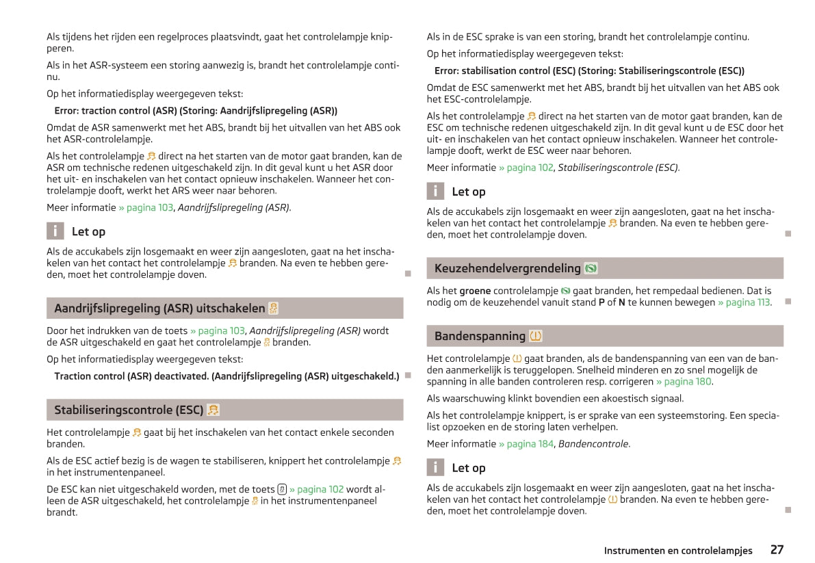 2012-2013 Skoda Octavia Owner's Manual | Dutch