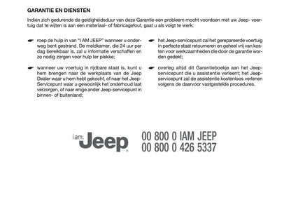 Jeep Renegade Garantie en Diensten
