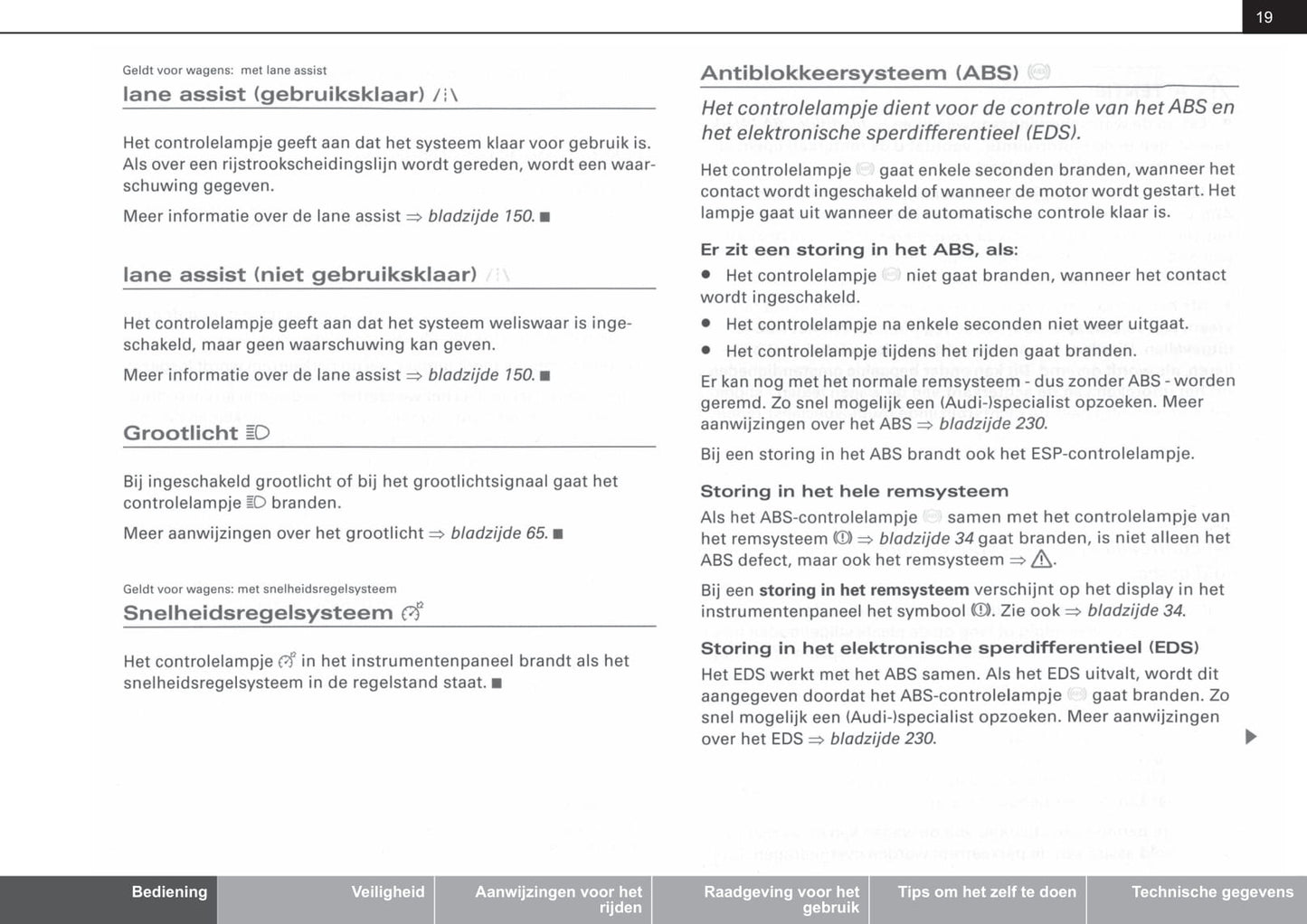 2007-2012 Audi A4 Bedienungsanleitung | Niederländisch
