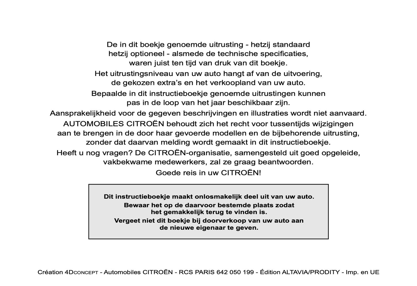 2005-2006 Citroën C4 Bedienungsanleitung | Niederländisch