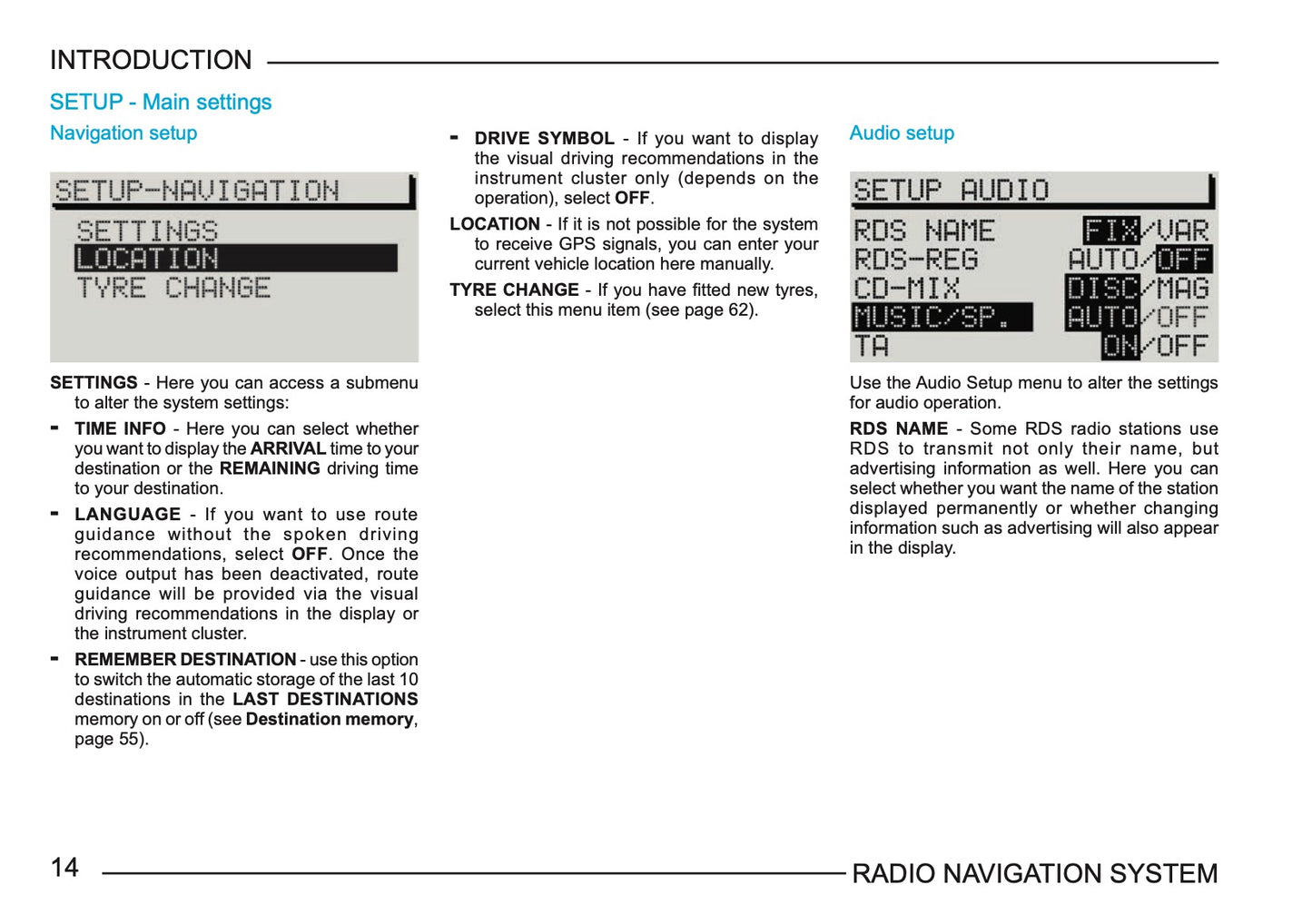 Skoda Radio Navigation System Owner's Manual 2003