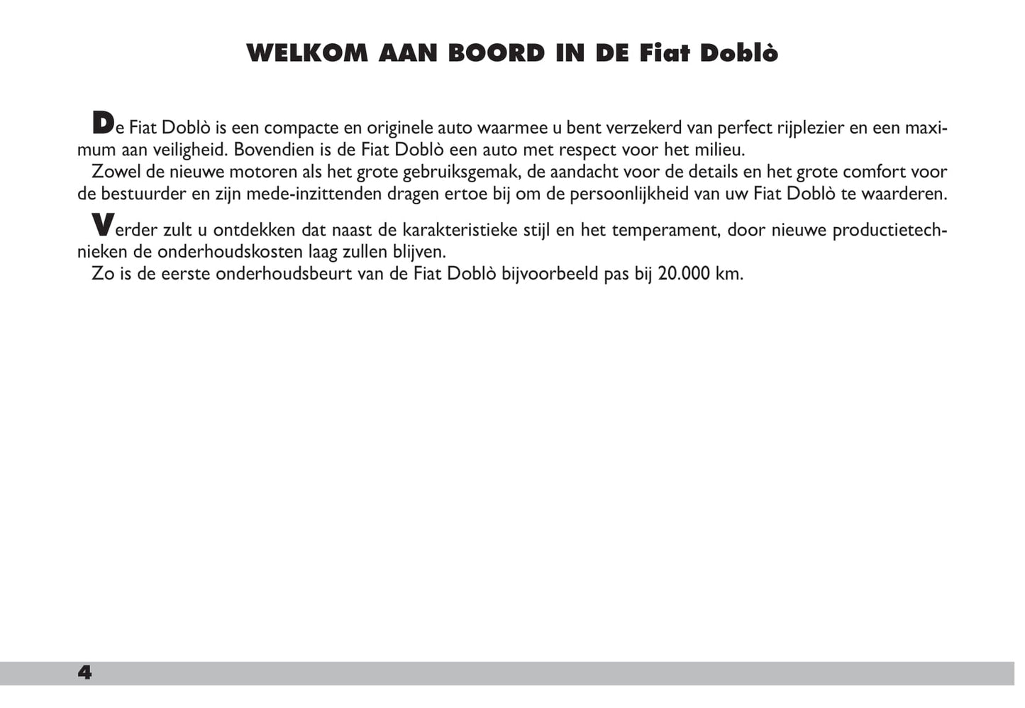 2009-2010 Fiat Doblò Bedienungsanleitung | Niederländisch