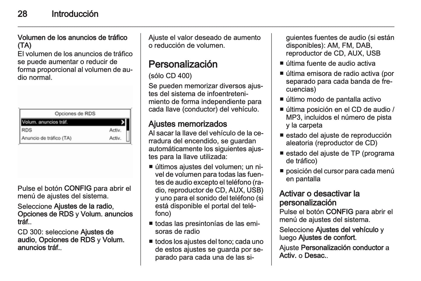 Opel Insignia Manual de infoentretenimiento 2009 - 2013