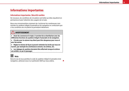 Seat Media System 2.2 Guide d’instructions