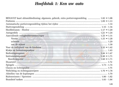 2004-2005 Renault Mégane Bedienungsanleitung | Niederländisch