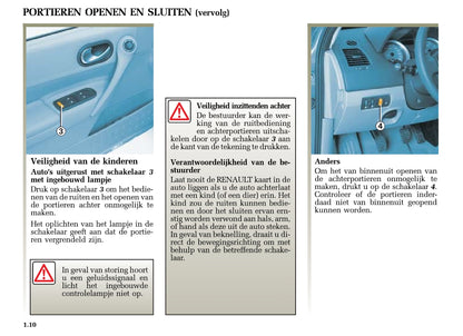 2004-2005 Renault Mégane Owner's Manual | Dutch