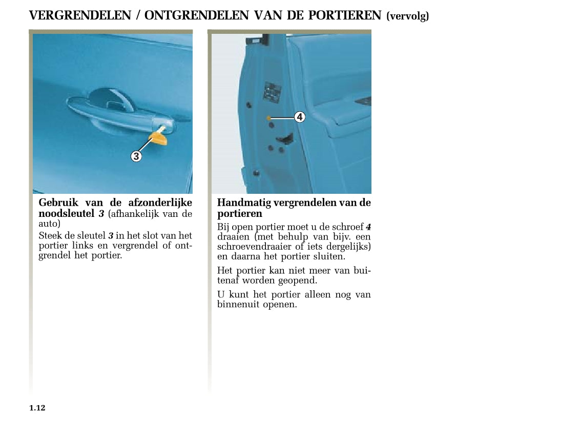 2004-2005 Renault Mégane Owner's Manual | Dutch