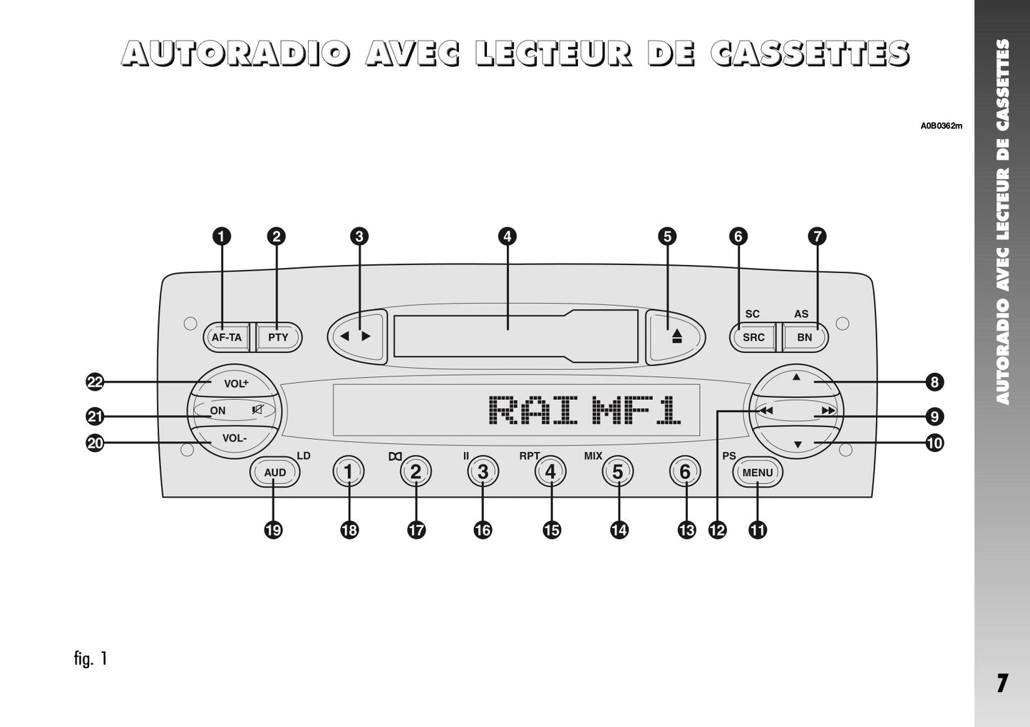 Alfa Romeo 156 Autoradio Guide d'utilisation 2004 - 2007