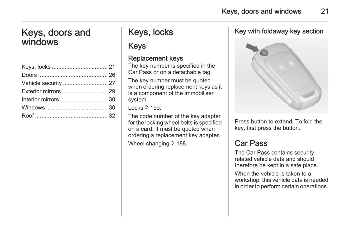 2014-2015 Opel Adam Owner's Manual | English