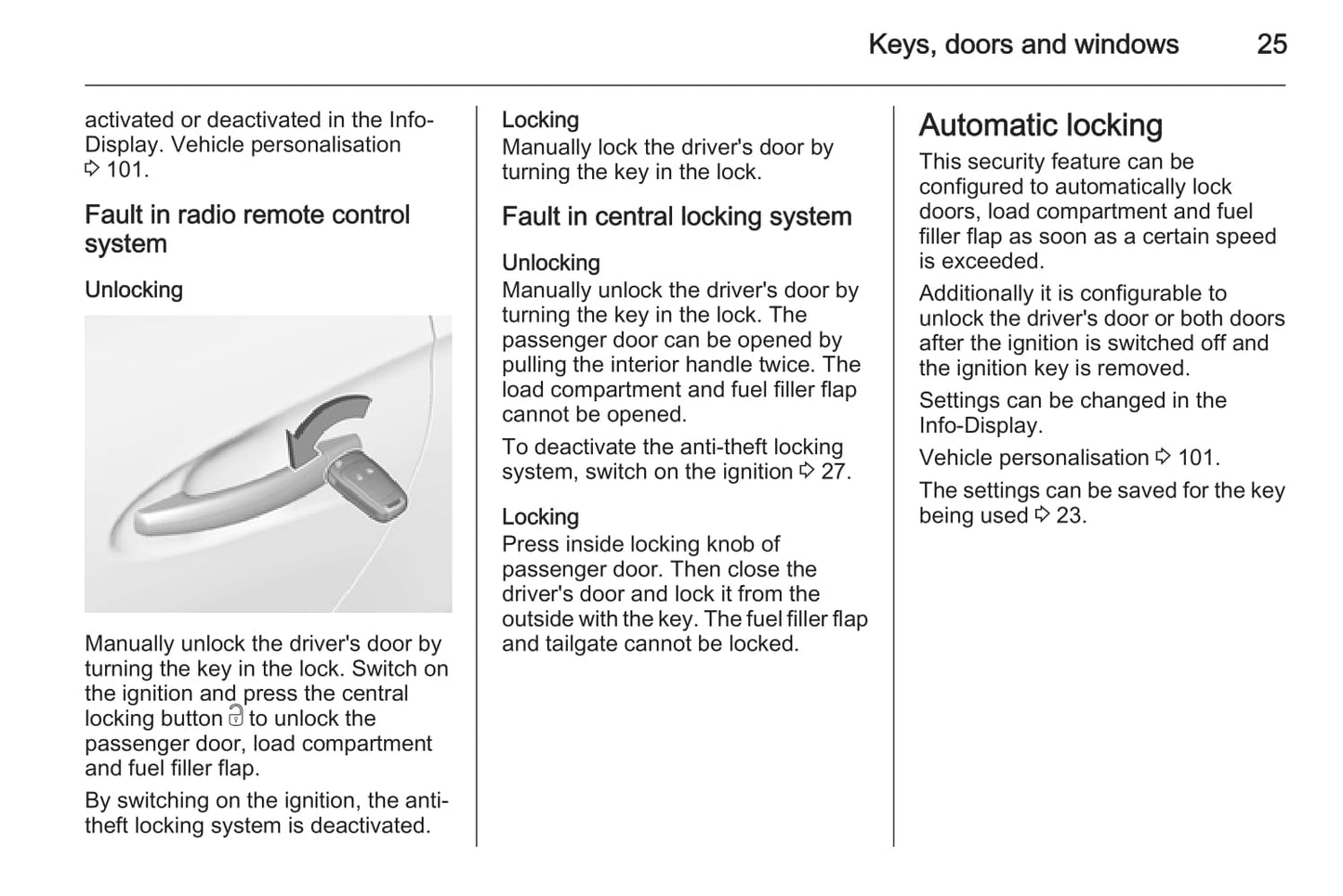 2014-2015 Opel Adam Owner's Manual | English