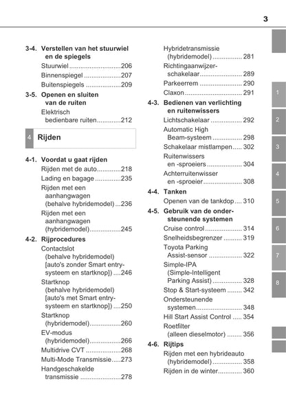 2013-2014 Toyota Auris / Auris Hybrid Owner's Manual | Dutch