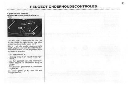 2002-2003 Peugeot 206/206 SW Bedienungsanleitung | Niederländisch