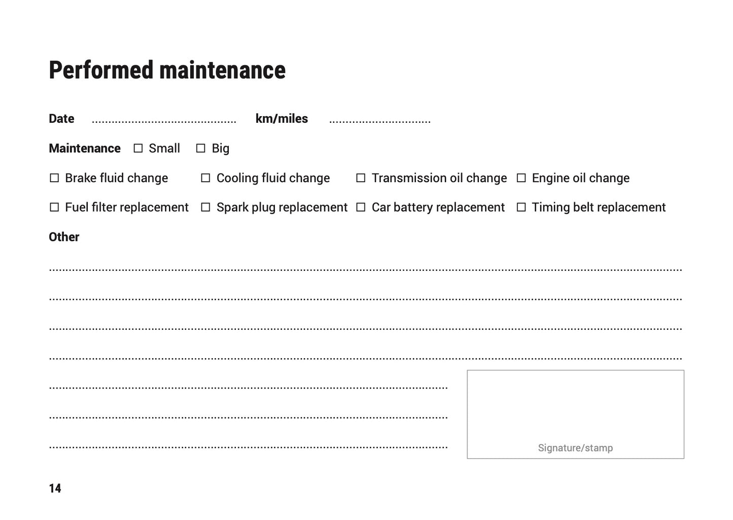 Warranty & Maintenance Bedienungsanleitung