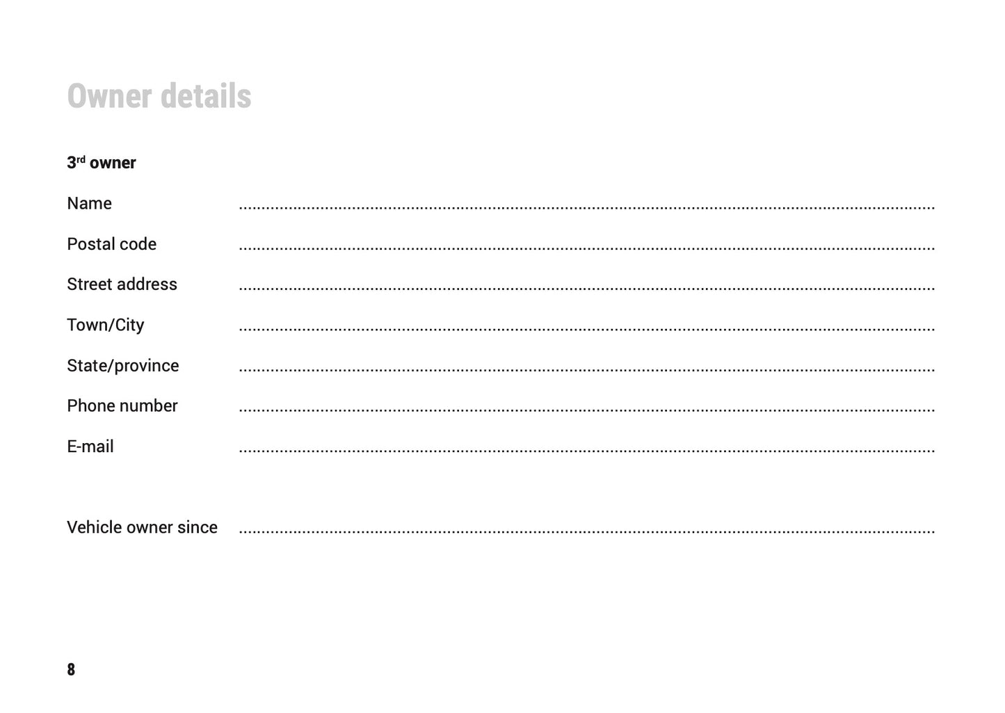 Warranty & Maintenance Owner's Manual