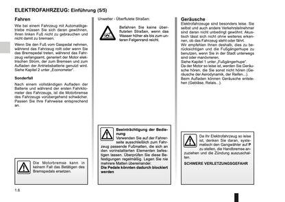 2014-2015 Renault Kangoo Z.E. Owner's Manual | German