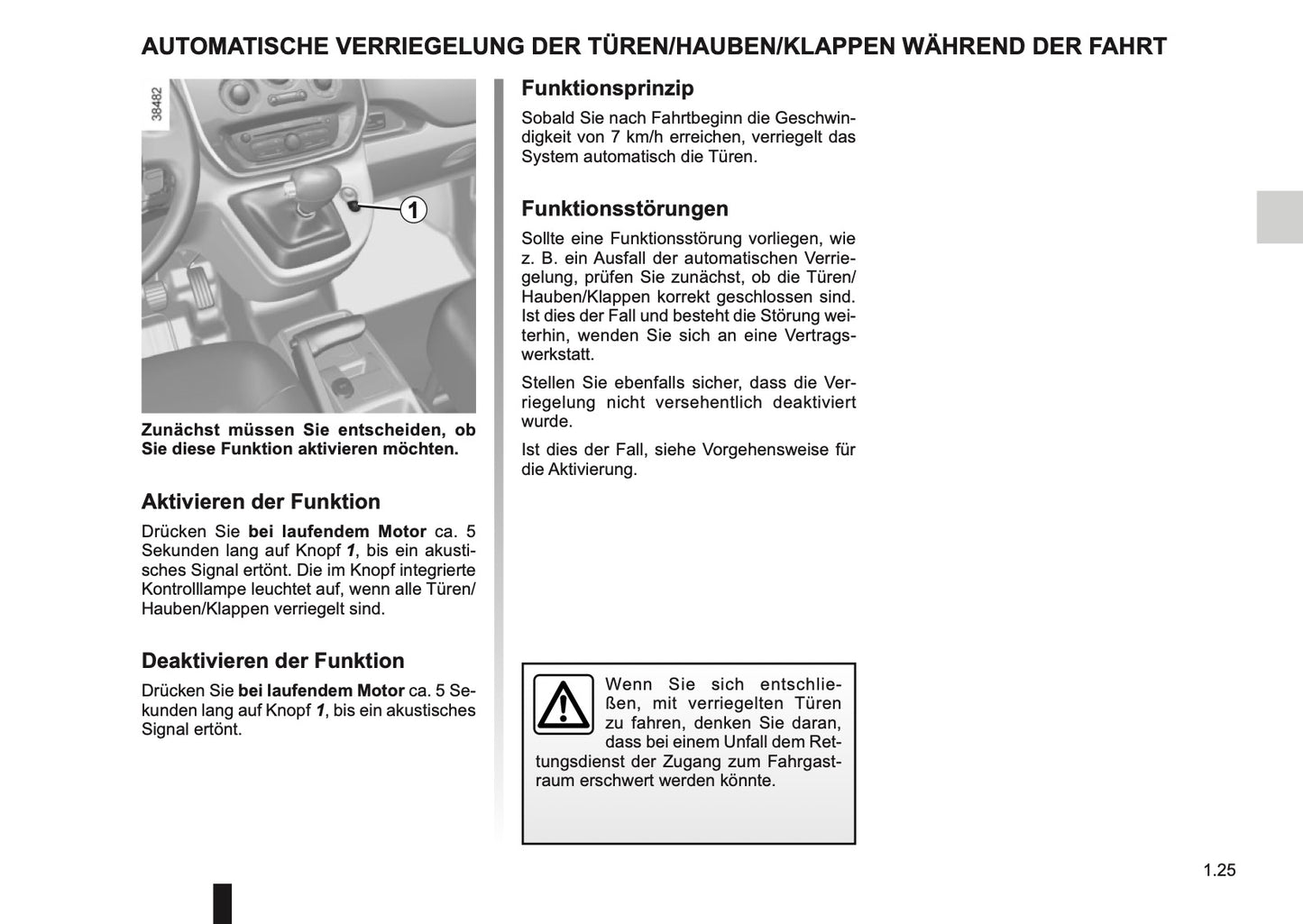 2014-2015 Renault Kangoo Z.E. Owner's Manual | German