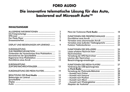 Ford Ka Audio Bedienungsanleitung 2008 - 2018