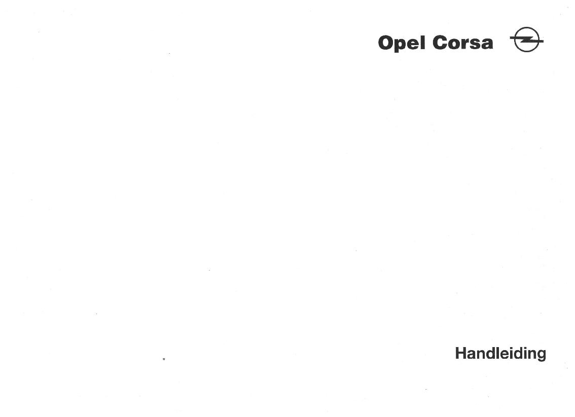 1998-2000 Opel Corsa Bedienungsanleitung | Niederländisch