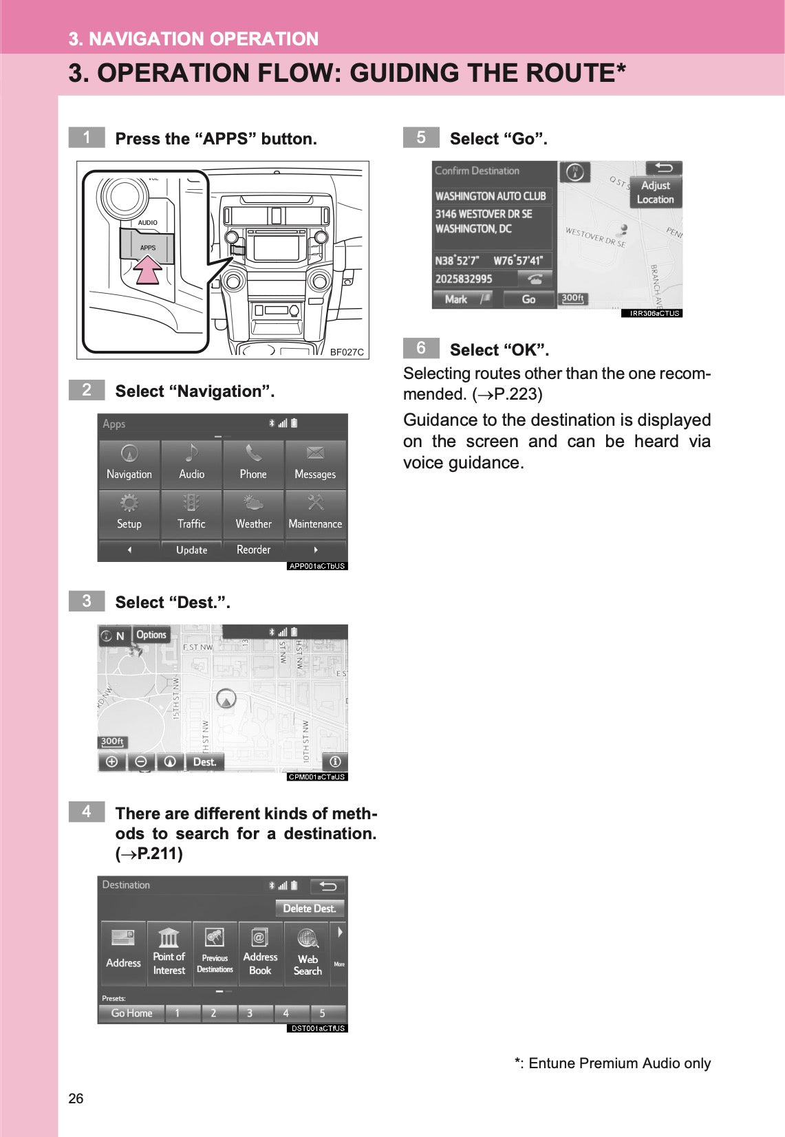 Toyota 4Runner Navigation And Multimedia System Bedienungsanleitung 2013 - 2017