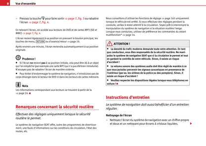 Seat Media System E Guide d'instructions