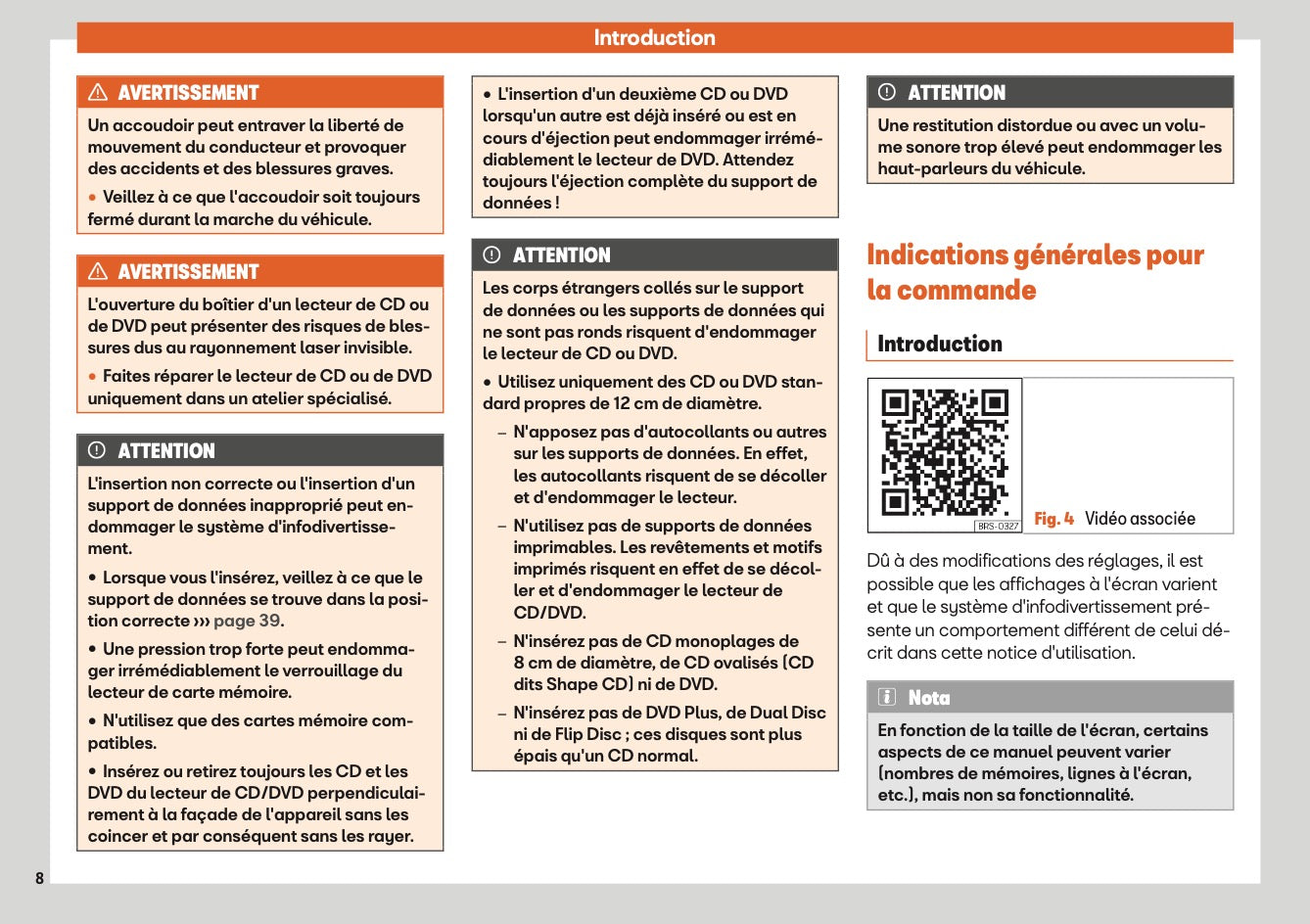 Seat Media System Plus - Navi System - Navi System Plus Guide d'instructions