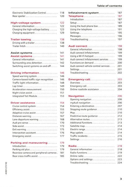 2018-2023 Audi A7/A7 Sportback/S7 Sportback/RS 7 Sportback Owner's Manual | English