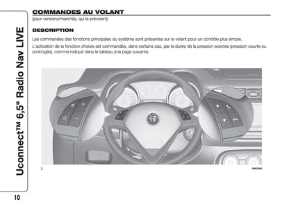 Alfa Romeo Giulietta Uconnect Radio Nav 6.5 Guide d'utilisation 2016 - 2023