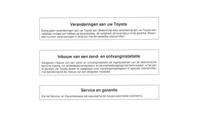 1990-1991 Toyota Starlet Bedienungsanleitung | Niederländisch