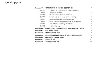 1990-1991 Toyota Starlet Bedienungsanleitung | Niederländisch