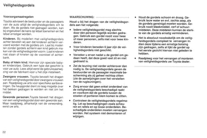1990-1991 Toyota Starlet Bedienungsanleitung | Niederländisch