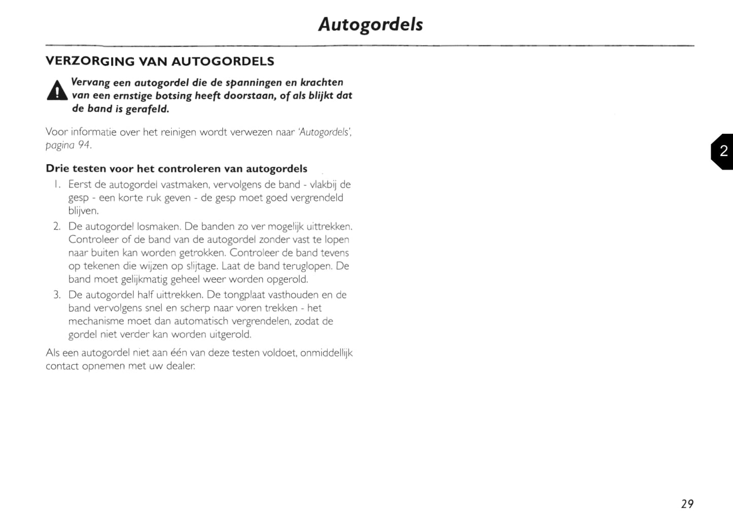 2002-2005 MG TF Bedienungsanleitung | Niederländisch