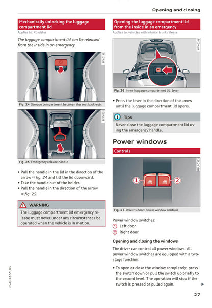 2019-2023 Audi TT/TT Coupé/TTS Coupé/TT Roadster Owner's Manual | English