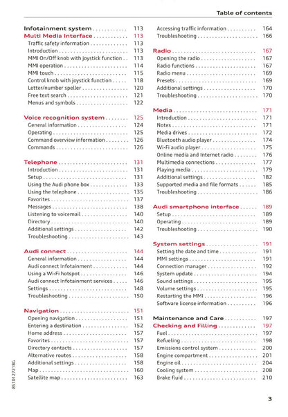 2019-2023 Audi TT/TT Coupé/TTS Coupé/TT Roadster Owner's Manual | English