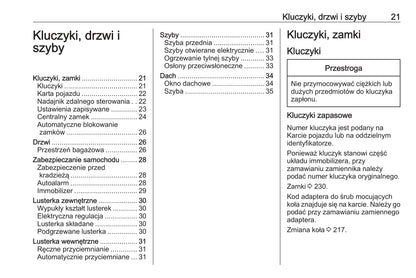 2016 Opel Adam Owner's Manual | Polish