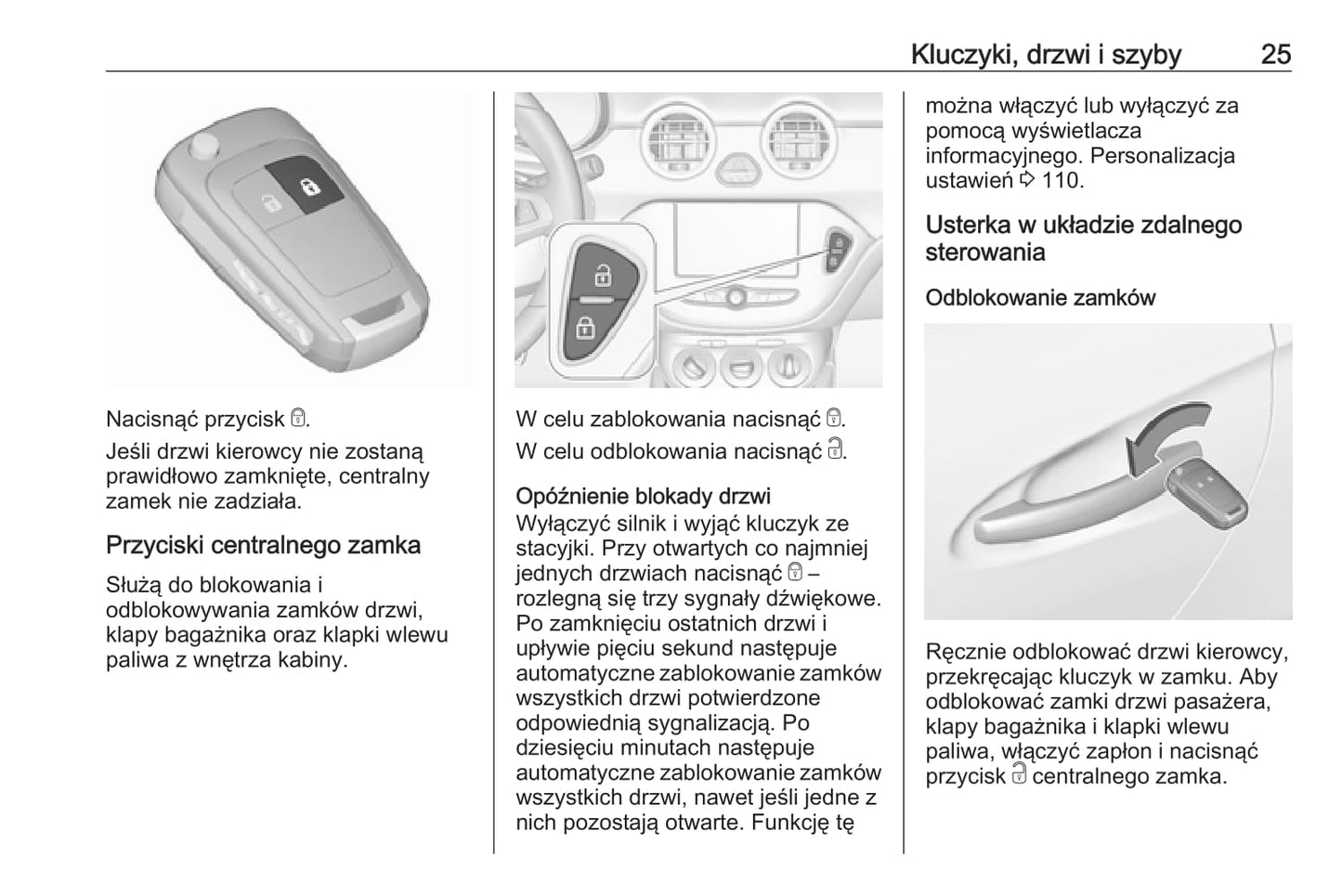 2016 Opel Adam Owner's Manual | Polish