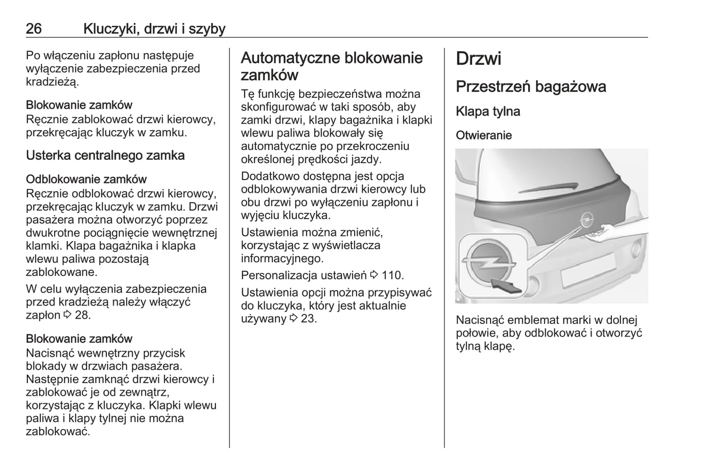 2016 Opel Adam Owner's Manual | Polish