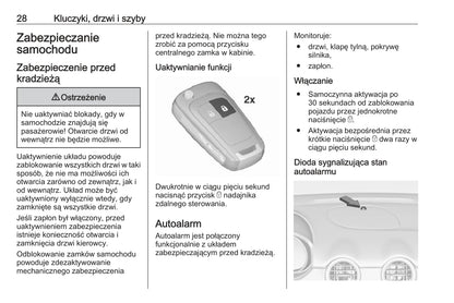 2016 Opel Adam Owner's Manual | Polish