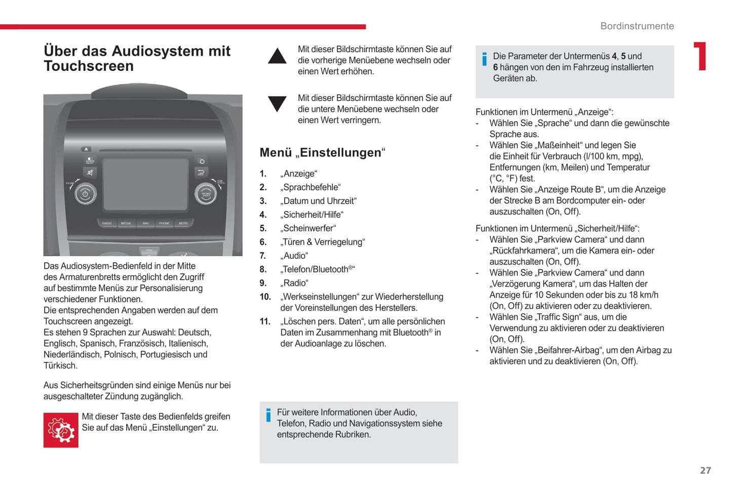 2017-2019 Citroën Jumper/Relay Owner's Manual | German