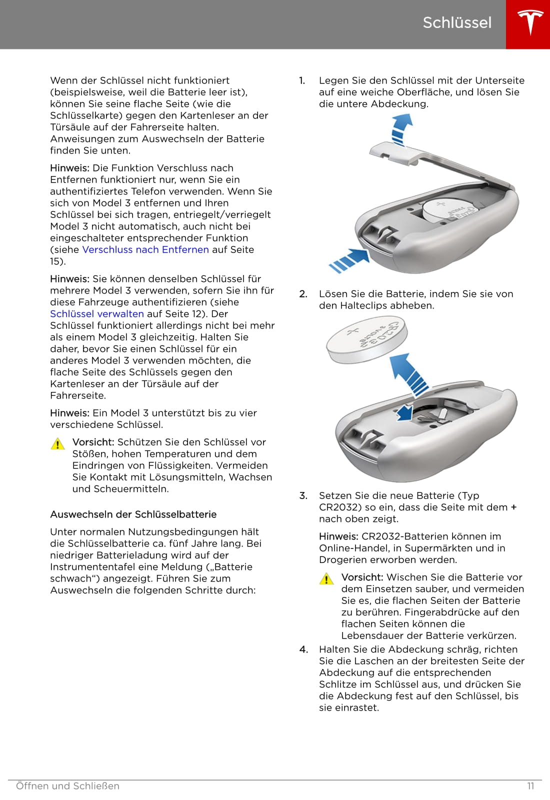 2019 Tesla Model 3 Owner's Manual | German