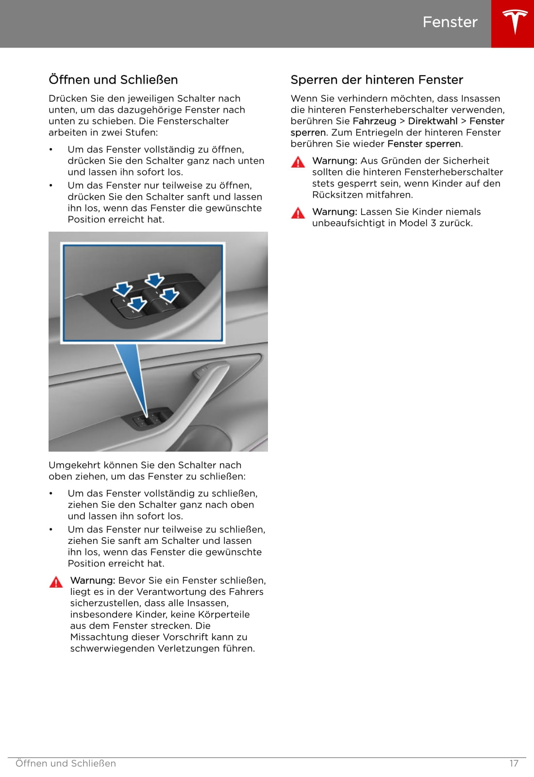 2019 Tesla Model 3 Owner's Manual | German