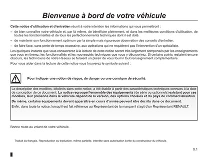 2012-2013 Renault Wind Owner's Manual | French