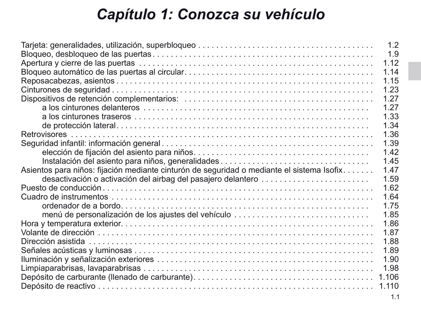 2019-2020 Renault Espace Owner's Manual | Spanish