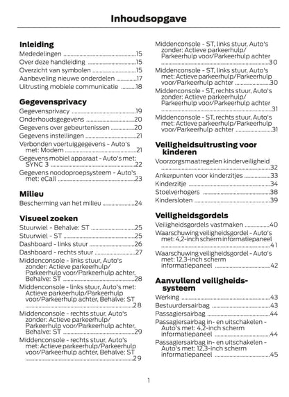 2020-2021 Ford Puma Bedienungsanleitung | Niederländisch