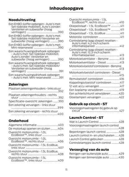 2020-2021 Ford Puma Bedienungsanleitung | Niederländisch